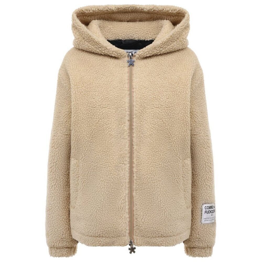 Comme Des Fuckdown Beige Polyester Jackets & Coat/XS/Beige